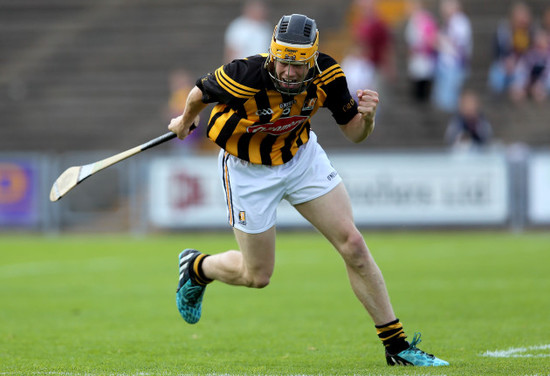 Liam Hickey celebrates scoring the first goal of the game