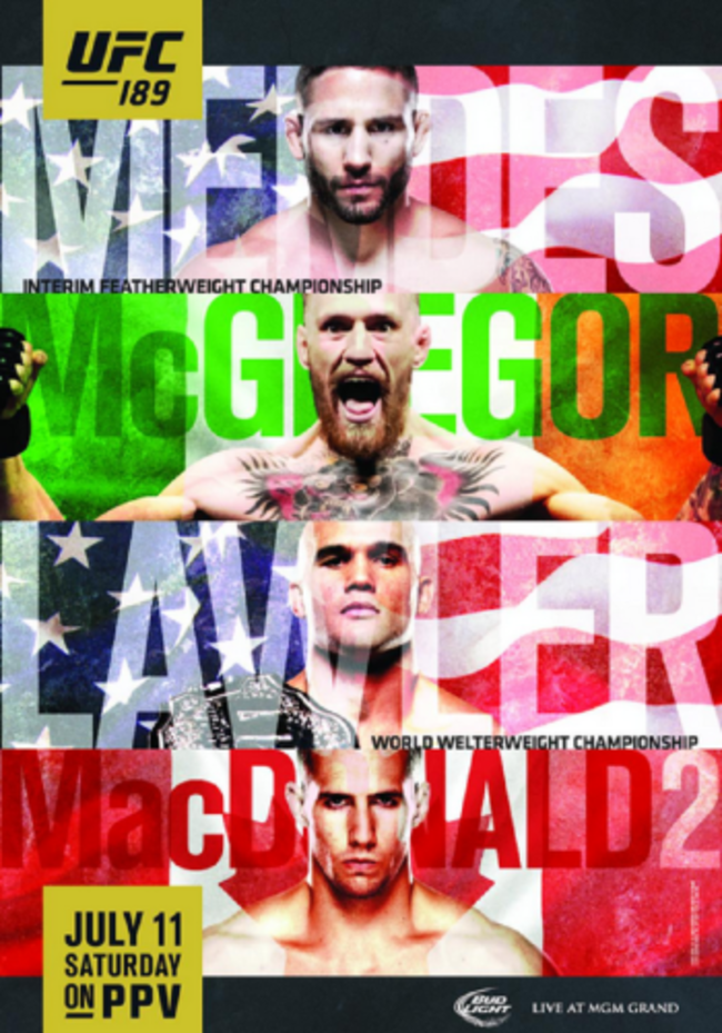 UFC 189 poster