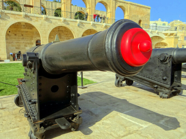 Front view Gun, Cannon Saluting battery- Malta