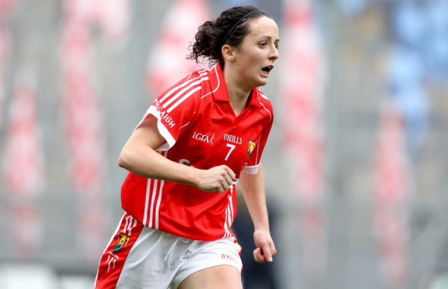 Geraldine OÕFlynn celebrates after kicking the winning point