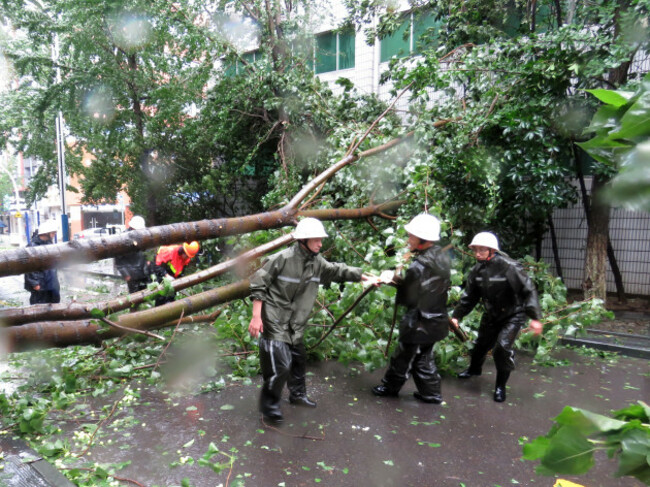 China Asia Storms