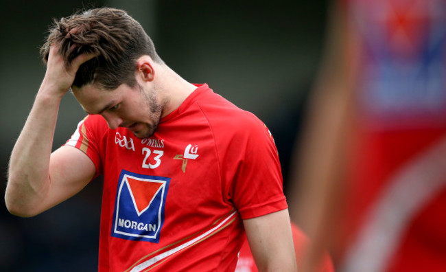 Eoin OÕConnor dejected after the game