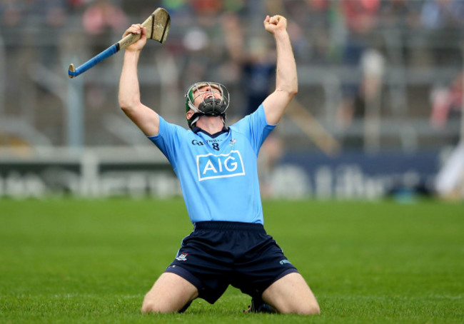 John McCaffrey celebrates at the final whistle