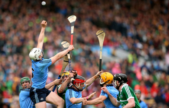 John McCaffrey, Liam Rushe and Niall Corcoran with David Breen