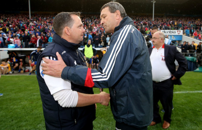 Davy Fitzgerald and Jimmy Barry Murphy after the game