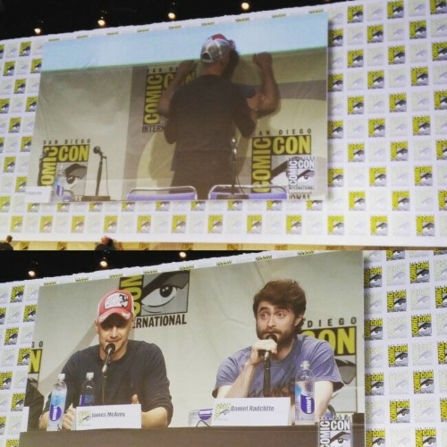 James McAvoy and Daniel Radcliffe made the Victor Frankenstein panel very homoerotic. #sdcc