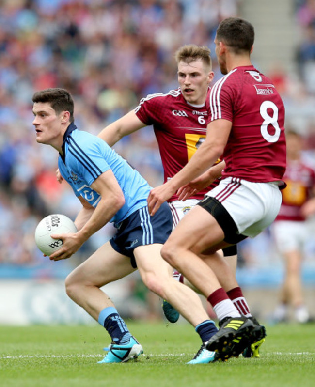 Diarmuid Connolly with Kieran Martin and Dennis Corroon