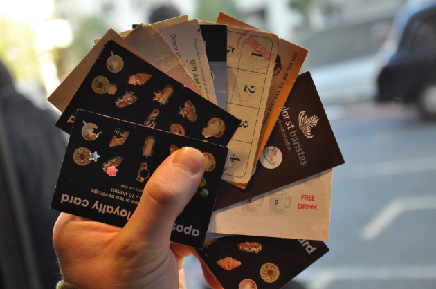 So many coffee loyalty cards