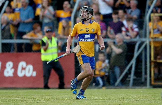 Ian Galvin celebrates scoring a late point