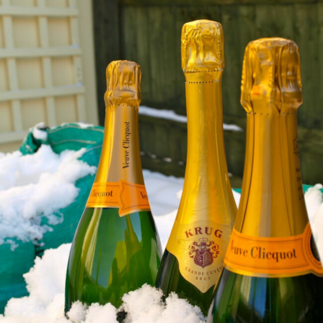 Champagne in the snow