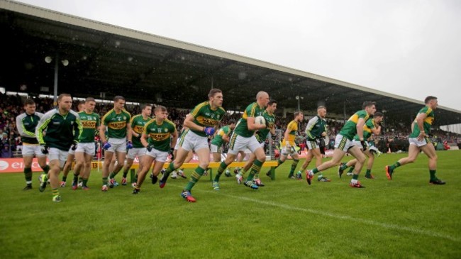 The Kerry team break from the team photo