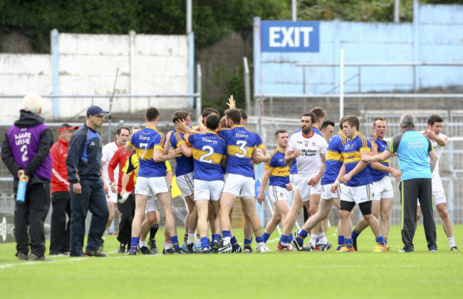 Tempers flare between both sets of players