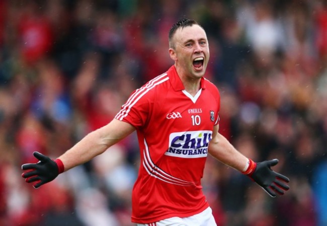 Paul Kerrigan celebrates scoring a goal