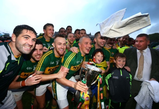 Kieran Donaghy and the Kerry players celebrate