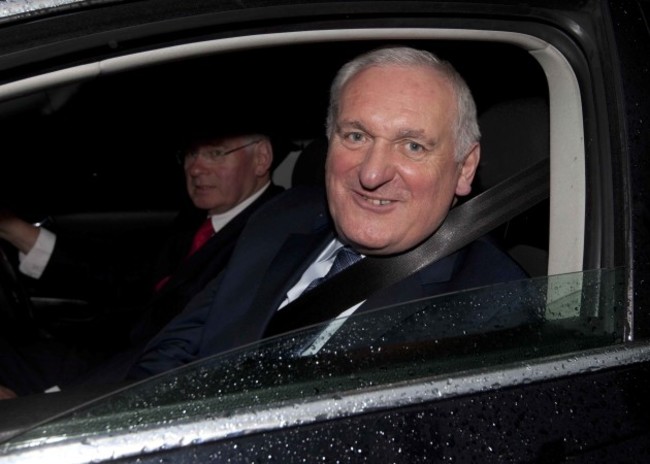 16/7/2015. Bertie Ahern leavess Banking Inquiry to