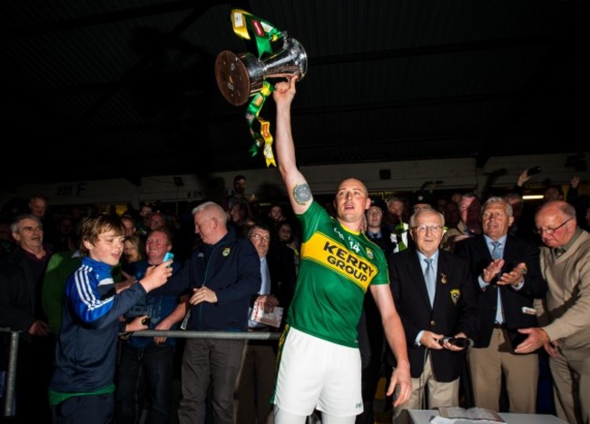 Kieran Donaghy lifts the trophy