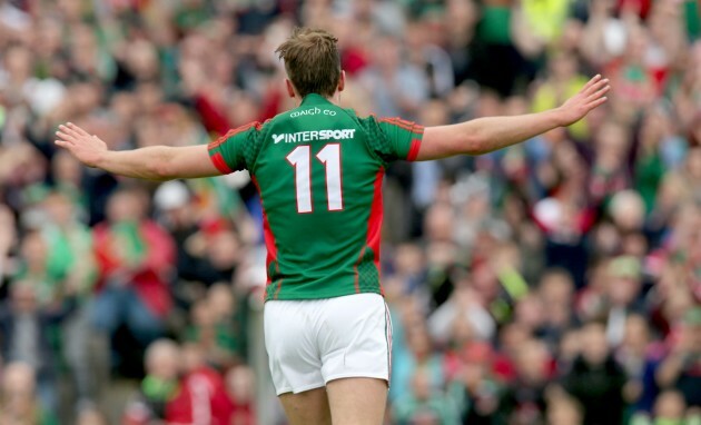 Aidan O'Shea celebrates scoring his sides third goal