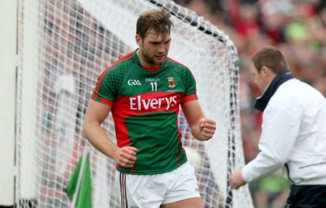 Aidan O'Shea celebrates scoring his side's fourth goal