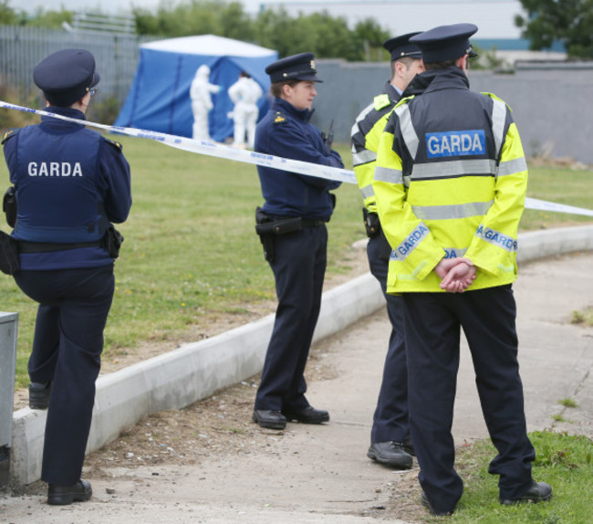 21/7/2015 Gardai at the scene in Cherryorchard Par