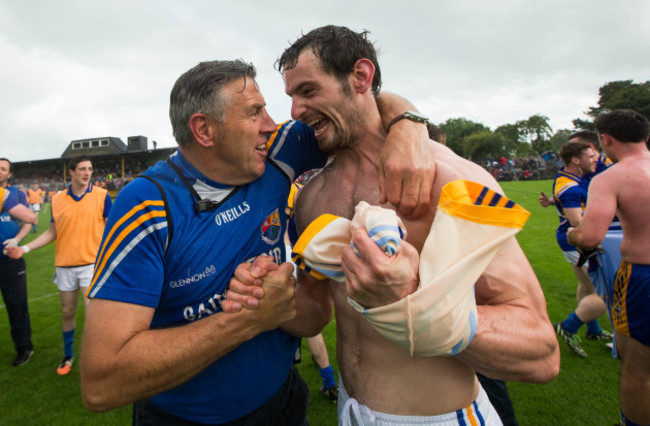 Jack Sheedy celebrates with Barry Gilleran