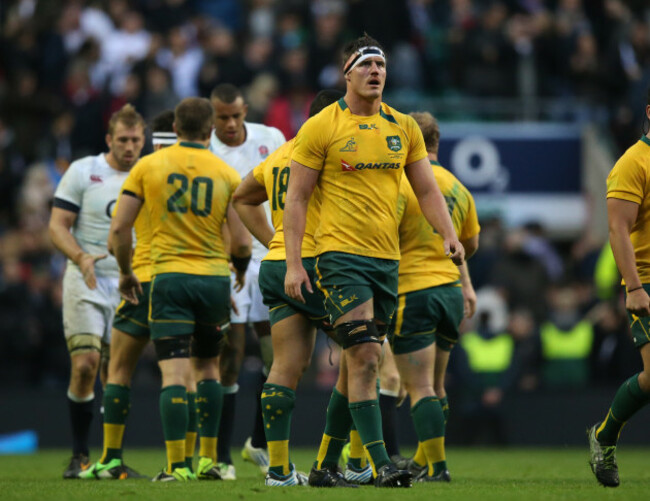 Kane Douglas at the end of the match