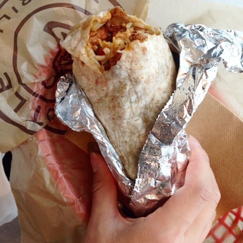 Huge #burrito at #Chipotle in #France with my sis and cousin