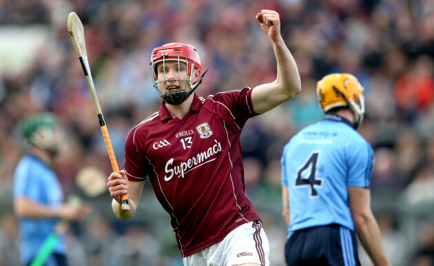 Cathal Mannion celebrates scoring his side's second goal