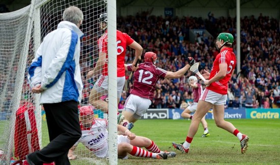 Jonathan Glynn celebrates scoring the first goal