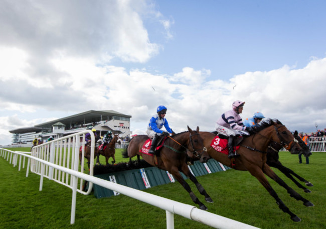 A view of the first race of the day