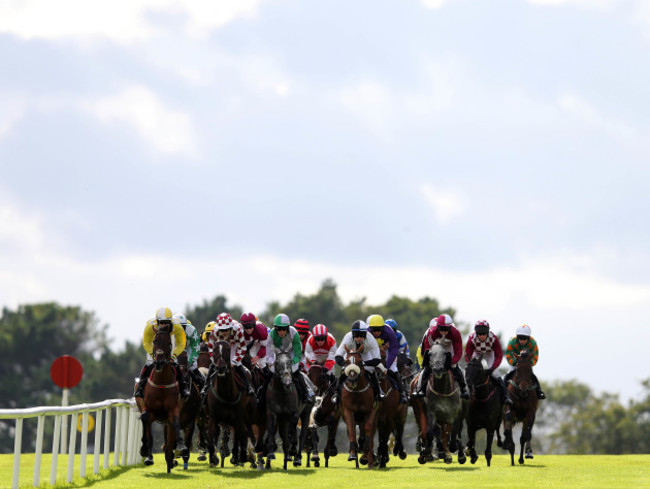 A view of the second race of the day