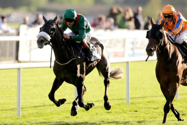 Harasava ridden by Pat Smullen comes home to win