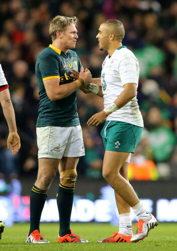 Simon Zebo and Jean de Villiers