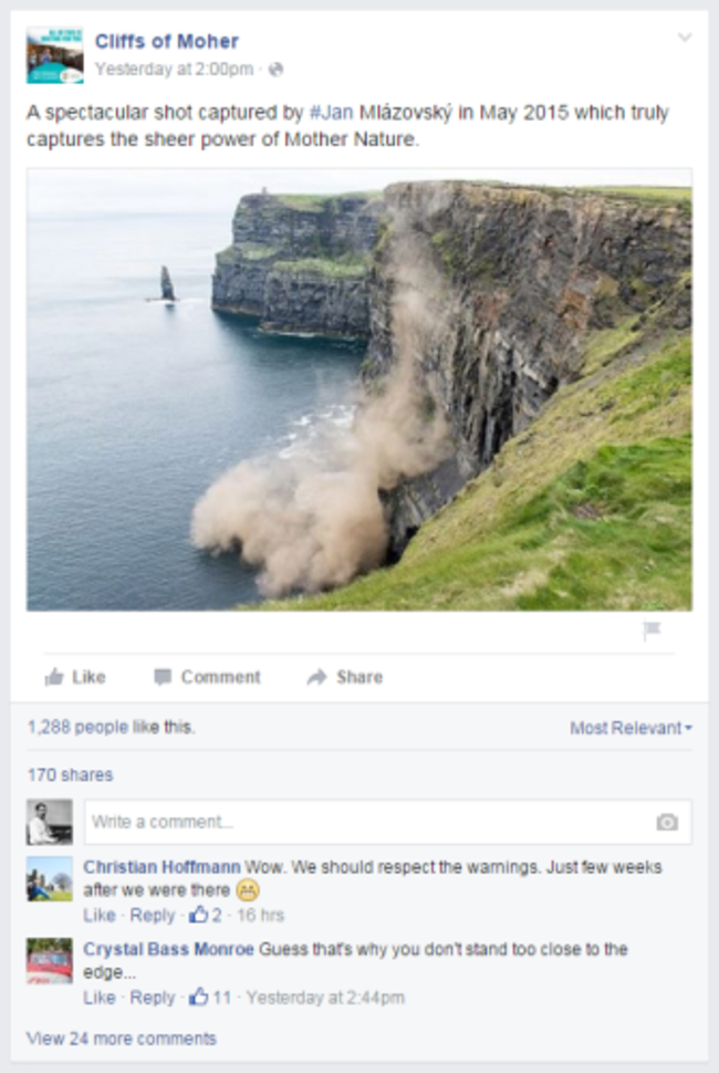 cliffs of moher facebook picture