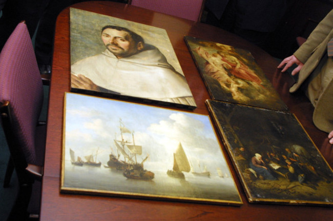 STOLEN PAINTINGS FROM RUSSBOROUGH ORGAINSED CRIME GANGS IN IRELAND ROBBERIES ART THEFT