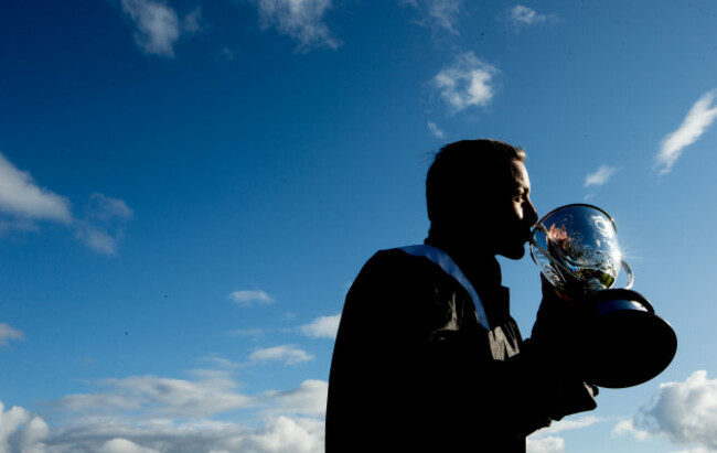 Wayne Lordan with the trophy after winning