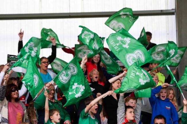 Ireland fans at today's training