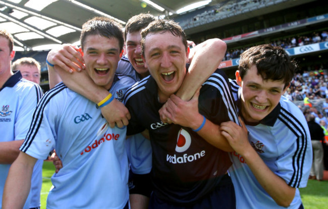 Eric Lowdes, Cormac Ryan and Sean McClelland celebrate