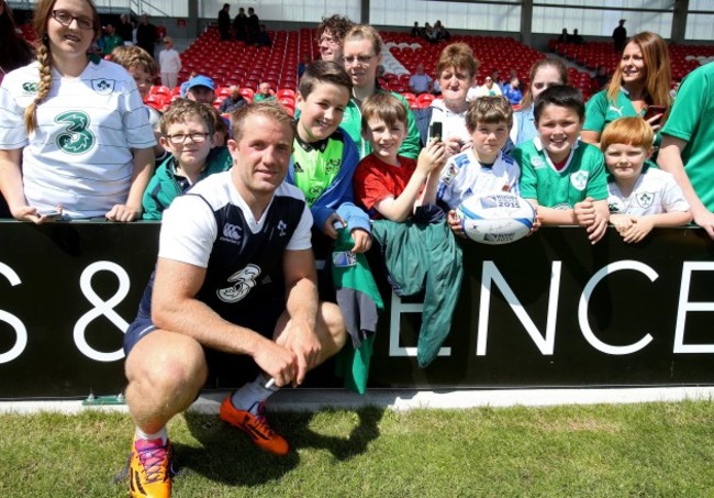 Luke Fitzgerald with fans