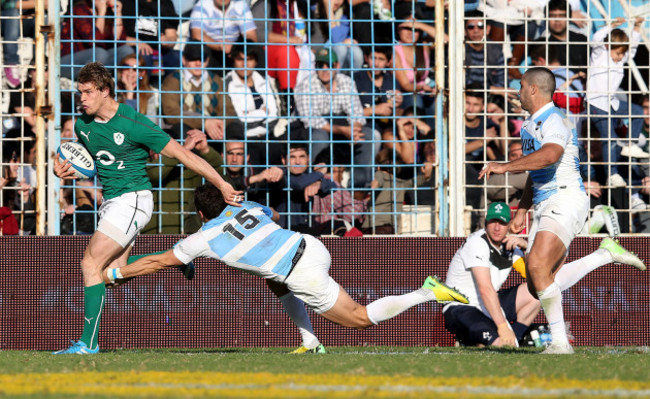 Andrew Trimble makes a break