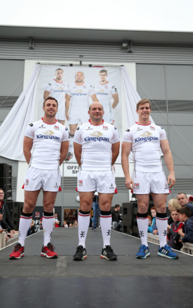 Tommy Bowe, Rory Best and Andrew Trimble