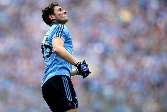 Bernard Brogan watches a shot