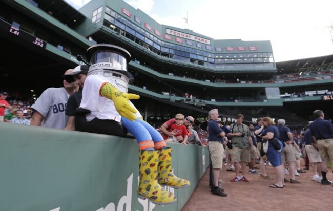 Hitchhiking Robot Red Sox Baseball