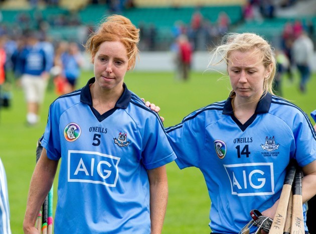 Elaine O'Meara and Aine Fanning dejected
