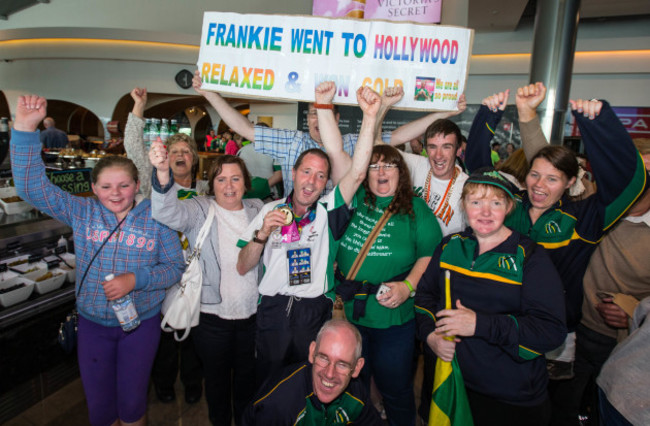 Francis Power celebrates with family and friends