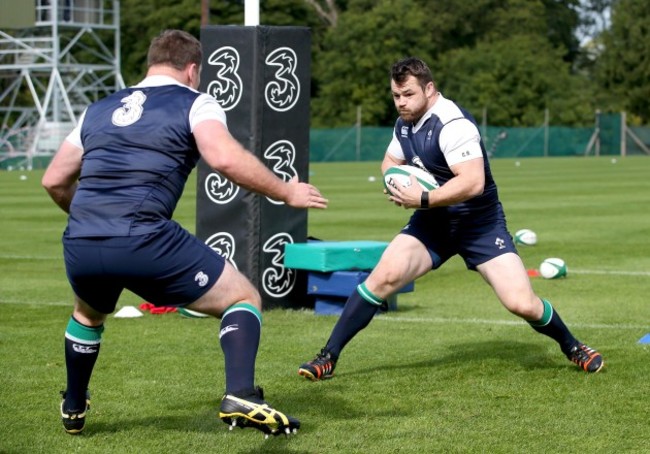 Cian Healy with Michael Bent