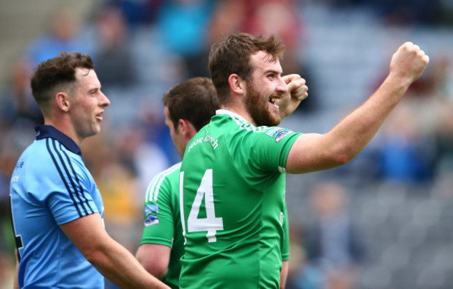 Sean Quigley celebrates