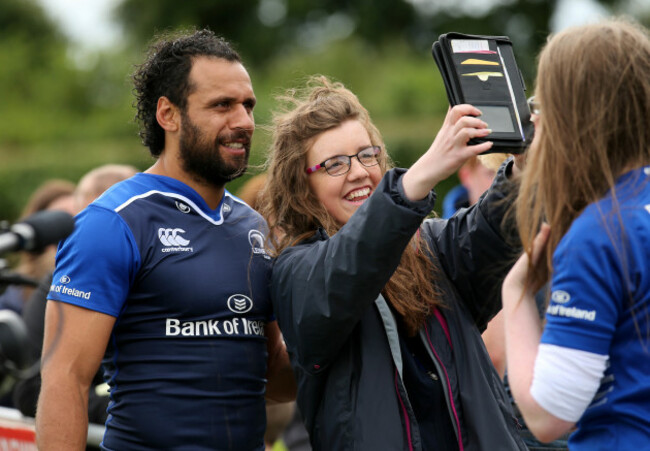 Isa Nacewa poses for a photograph after training
