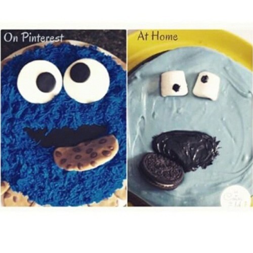 Cookie monster cake fail