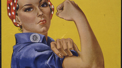 We Can Do It! or Rosie the Riveter. WWII.