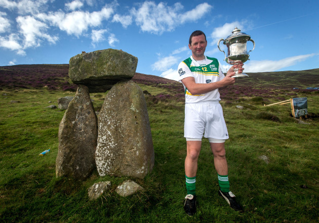 Brendan Cummins with the M. Donnelly GAA All Ireland Poc Fada Trophy